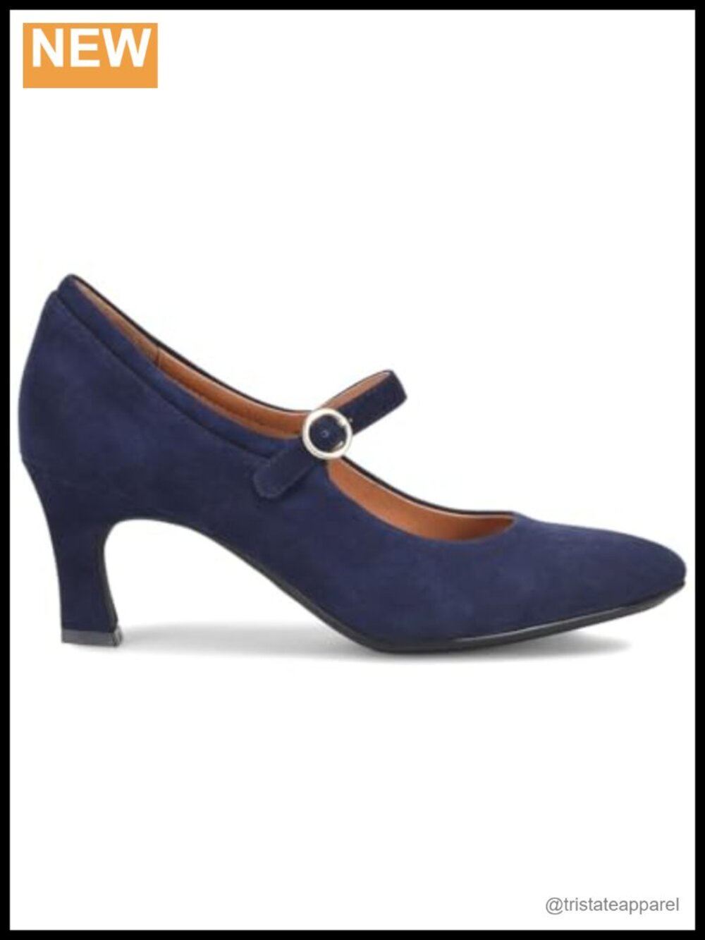 Sofft Sienna Suede Pointed Toe Stiletto Heel Pump Adjustable Buckle
